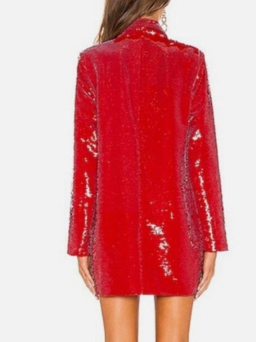 h:ours Trixy Show Stopping!  Sequin Blazer Dress in Red Gaga from REVOLVE. SZ S - Picture 3 of 10